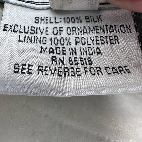 VTG Stenay Black/Gold/Cream Silk Jacket WMNS L Wheat Diamond Embroidered Lined - Picture 8 of 10